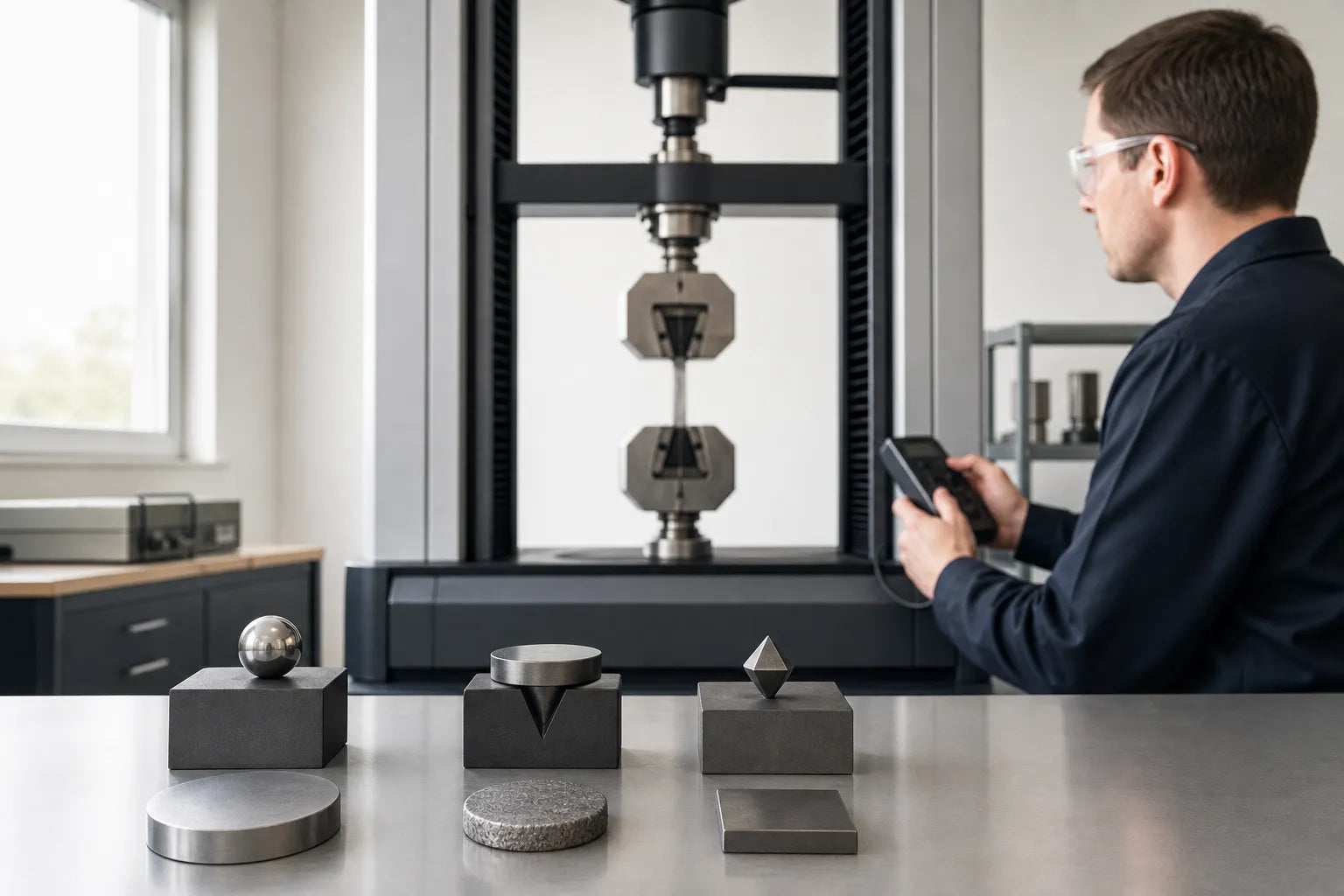 How to compare a universal testing machine across Rockwell, Brinell, and Vickers