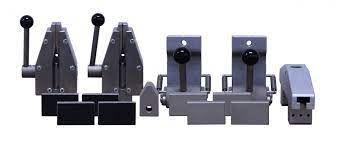 Clamping jaws for flat specimens thickness width