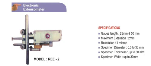 Electronic Extensometer for Precise Measurement | 25/50 mm Gauge Length - Www.akuracy.org
